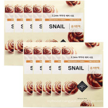 Korean Skin Care Smooth Firming Snail Facial Sheet for Beauty Cosmetics